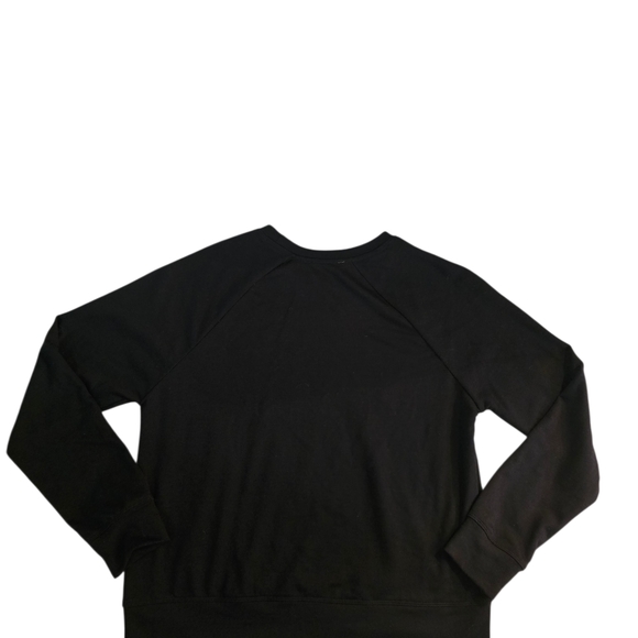 Philosophy Womens Black Lightweight Sweatshirt Top Glitter Red Heart Size Sm - Picture 2 of 5